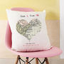 Special Location Map Cushion, thumbnail 2 of 2