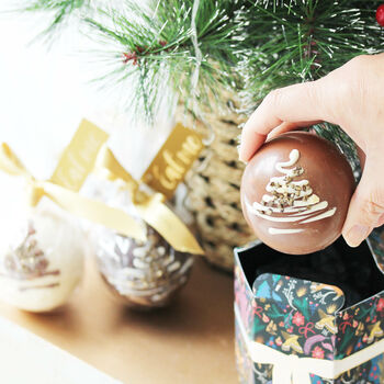 Large Gourmet Chocolate Bauble With 'Eat Me' Gold Tag, 3 of 9