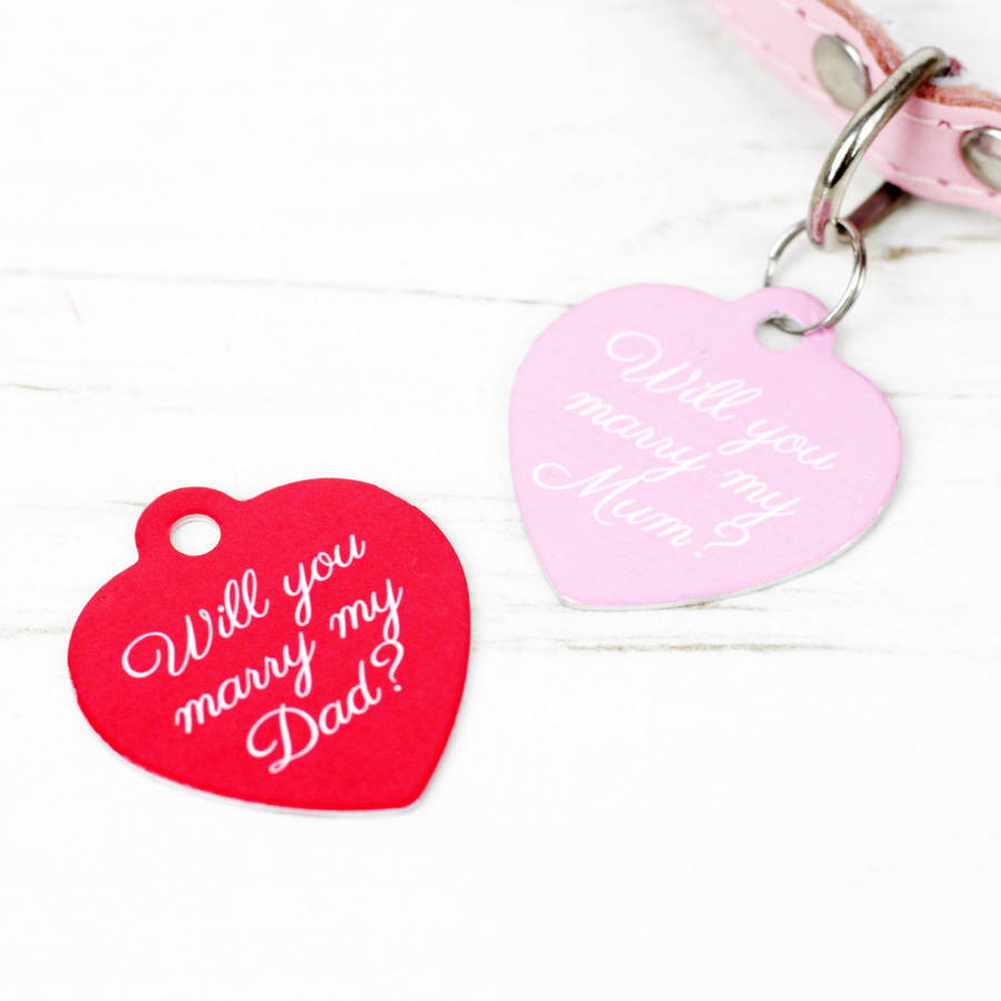 'Will You Marry Me?' Proposal Pet Tag, 1 of 4