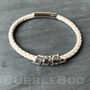 Personalised White Leather Secret Message Bracelet, thumbnail 3 of 10