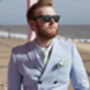 Mens Mint Green Gingham Slim Tie, thumbnail 8 of 12