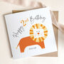 Personalised 1st / 2nd Birthday Card: Jungle Lion Design, thumbnail 10 of 10