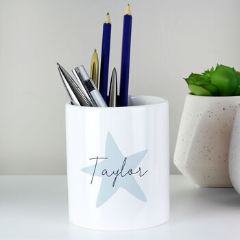 Personalised Blue Star Pen Pot, 3 of 3