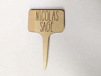 Five Personalized Plant Marker Garden Herb Marker Tags, 10 of 12