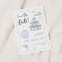 Blue Hand Drawn Wedding Save The Dates, thumbnail 1 of 4