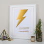 Gold Foil David Bowie Quote Print, thumbnail 1 of 3