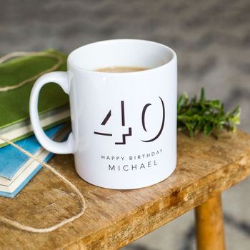 40th Birthday Personalised Mug Gift, 2 of 3