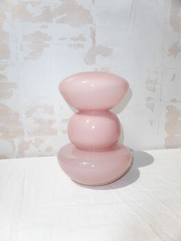 Pink Tulip Glass Flower Vase, 3 of 5