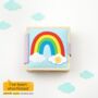 'Magic Rainbow' Mini Sensory Fabric Sewn Quiet Book, thumbnail 2 of 12