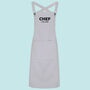 Personalised Chef Cotton Canvas Cross Back Apron, thumbnail 7 of 9