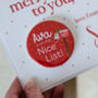 Personalised Nice List Christmas Badge With Card, thumbnail 3 of 7