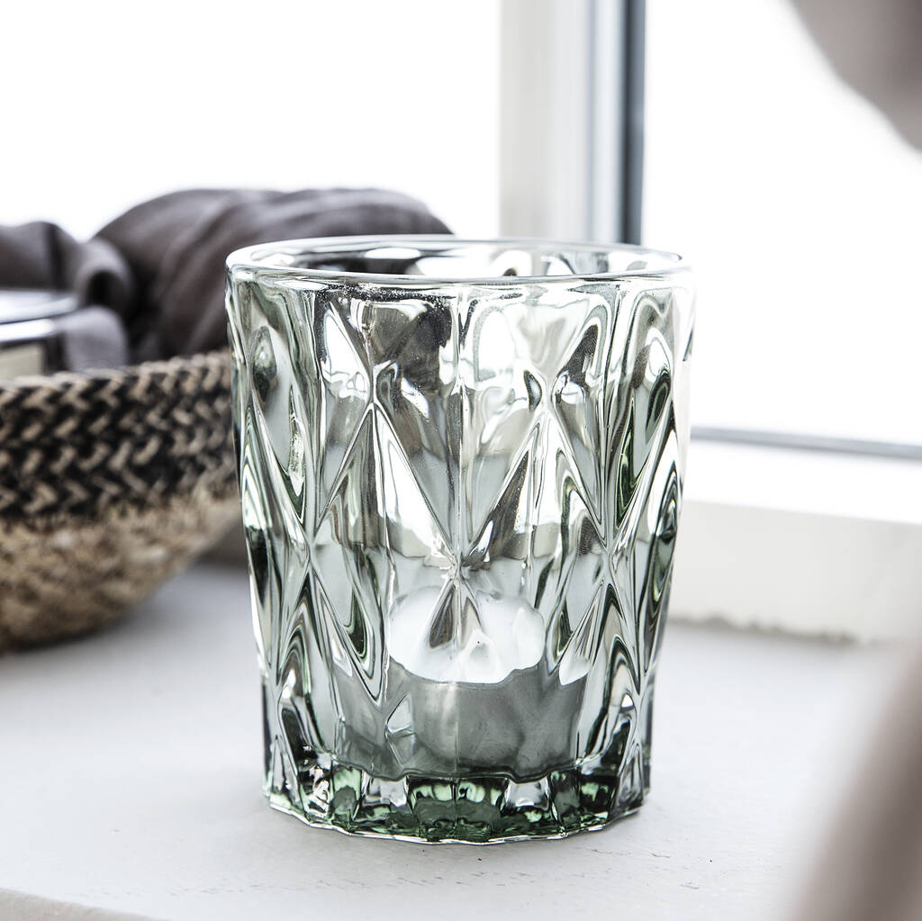 Faceted Glass Tealight Holder, 1 of 4