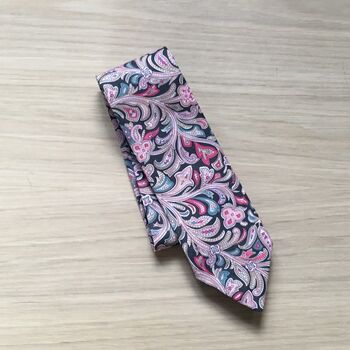 Liberty Tie/Pocket Square/Cuff Link In Shades Of Pink, 2 of 6
