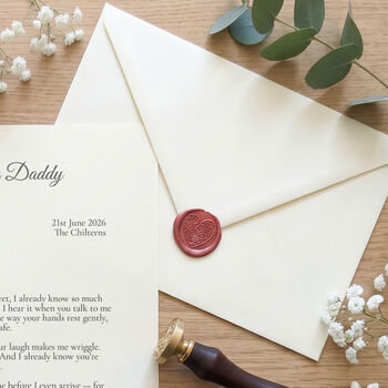 A Letter To My Daddy From The Bump Personalised Keepsake, 4 of 10