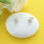 Petite Radiating Flower Stud Earrings, thumbnail 1 of 2