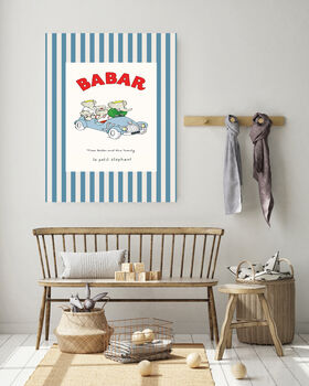 Babar Car Nursery Art Print, 2 of 4