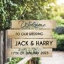 Personalised Wooden Wedding Sign, thumbnail 3 of 4