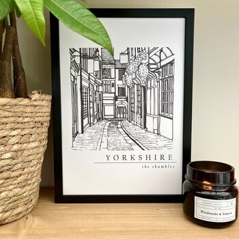 The Shambles York Hand Illustrated Yorkshire Print, 5 of 8