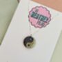 Yin Yang Glitter Charm Necklace / Zen Gift For Her / Minimal Spiritual Jewellery / Cute Statement Necklace, thumbnail 4 of 7