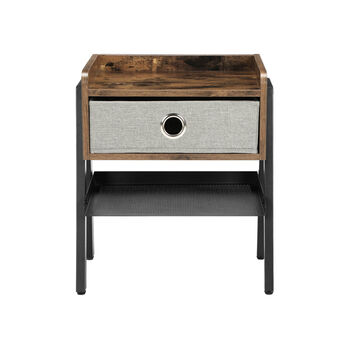 Nightstand End Table With Removable Fabric Drawer, 6 of 6