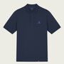 Organic Cotton Endurance Motorsport Navy Polo Shirt, thumbnail 2 of 6