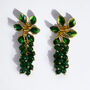 Handcrafted Malachite And 24k Gold Earrings, thumbnail 2 of 3