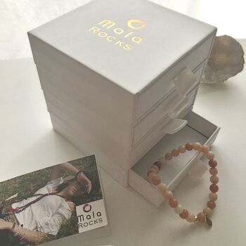 Master Healer Clear Quartz Moonstone Bracelet Gift Set, 10 of 11