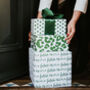 Green Leopard Print Luxury Wrapping Paper, thumbnail 2 of 5