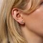 Harry Potter Sterling Silver Golden Snitch Stud Earrings With Crystals, thumbnail 1 of 4