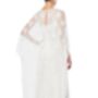 Cassie Embroidered Cape Wedding Dress, thumbnail 3 of 4