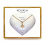 Gold Plated Shining Star Thank You Necklace, thumbnail 2 of 6