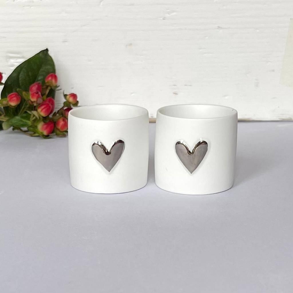 Tealight Holders With Heart Set Of Two, 1 of 4