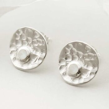 Sterling Silver Shimmering Gemstone Studs, 6 of 9