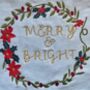 Merry And Bright Embroidered Banner, thumbnail 3 of 10