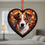 Jack Russell Stained Glass Effect Heart Suncatcher, thumbnail 5 of 5
