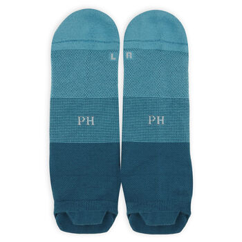Dual Blue Luxury Walking Men's Socks Three Pair Bundle, 4 of 4