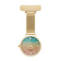 Annie Apple Glitter Rainbow Rose Gold Silver Fob Watch, thumbnail 2 of 3