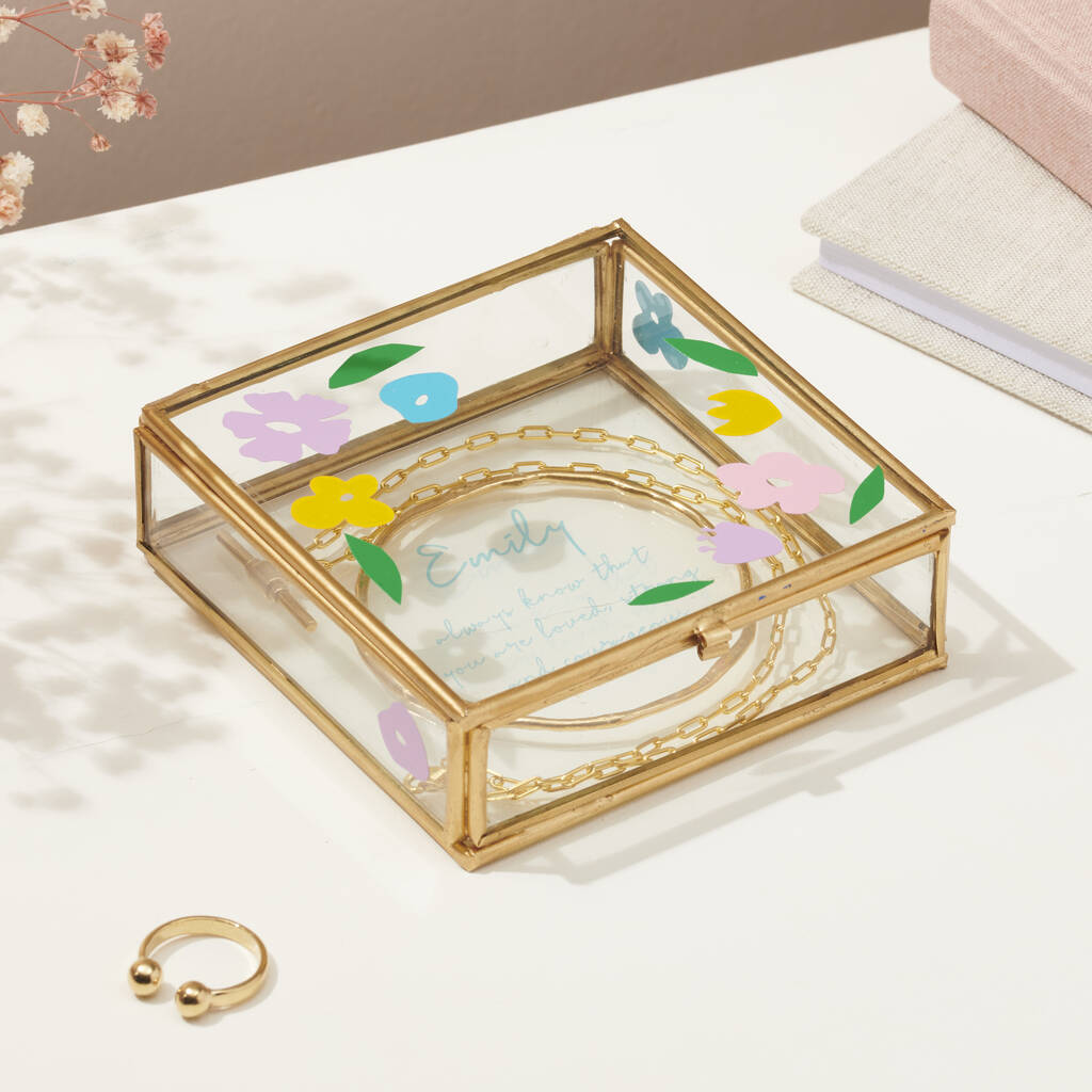Personalised Flower Jewellery Box By Posh Totty Designs Creates