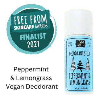 Peppermint And Lemongrass Vegan Deodorant Stick, 2 of 3
