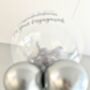 Personalised Engagement Feather Large Bubble Balloon, thumbnail 2 of 3