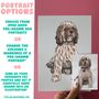 Custom Staffordshire Bull Terrier Face Portrait Print, thumbnail 3 of 9