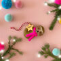 Personalised Sloth Christmas Tree Decoration, thumbnail 2 of 5