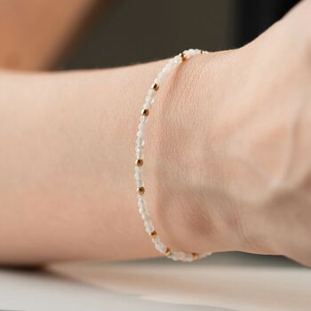 Natural Moonstone Beaded Bracelet, 3 of 6