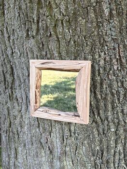 Spalted Alder Soild Handmade Mirror, 3 of 3