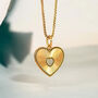 Gold Plated Heart Necklace With Mother Of Pearl, thumbnail 3 of 6