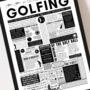 Golf Facts Print – Personalised Wall Art For Golfers, thumbnail 10 of 10