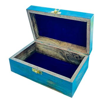 Blue Tree Of Life Engraved Wooden Keepsake Box, 8 of 12