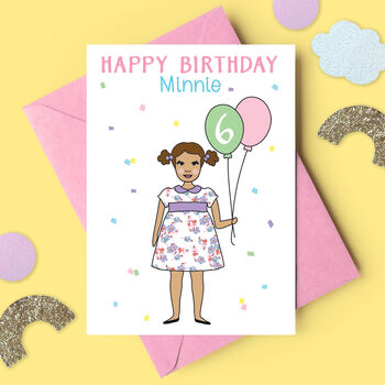 Personalised Girl Birthday Card, 3 of 5