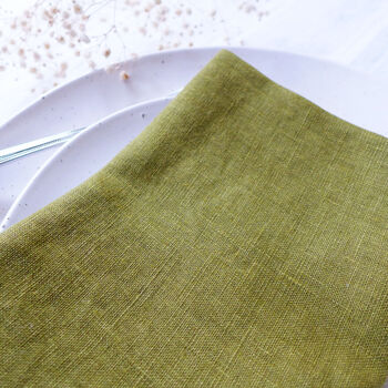 Embroidered Personalised Linen Napkin, 4 of 6