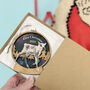 Heritage Baby Reindeer Snow Globe First Christmas Decoration, thumbnail 3 of 8